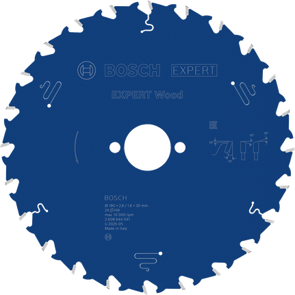 BoschEXPERT 木工圆锯片 190 毫米 T24。